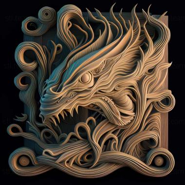 3D model sea monster (STL)